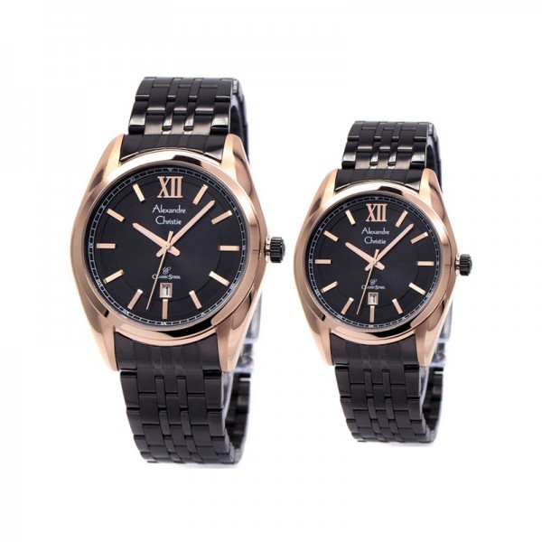 Alexandre Christie AC 8501 Rosegold Black Couple